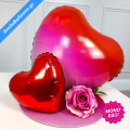 Επιτραπέζια Σύνθεση Μπαλονιών Bouquet Tray "My Ombre Heart" - Κωδικός: 9722002 - SmileStore